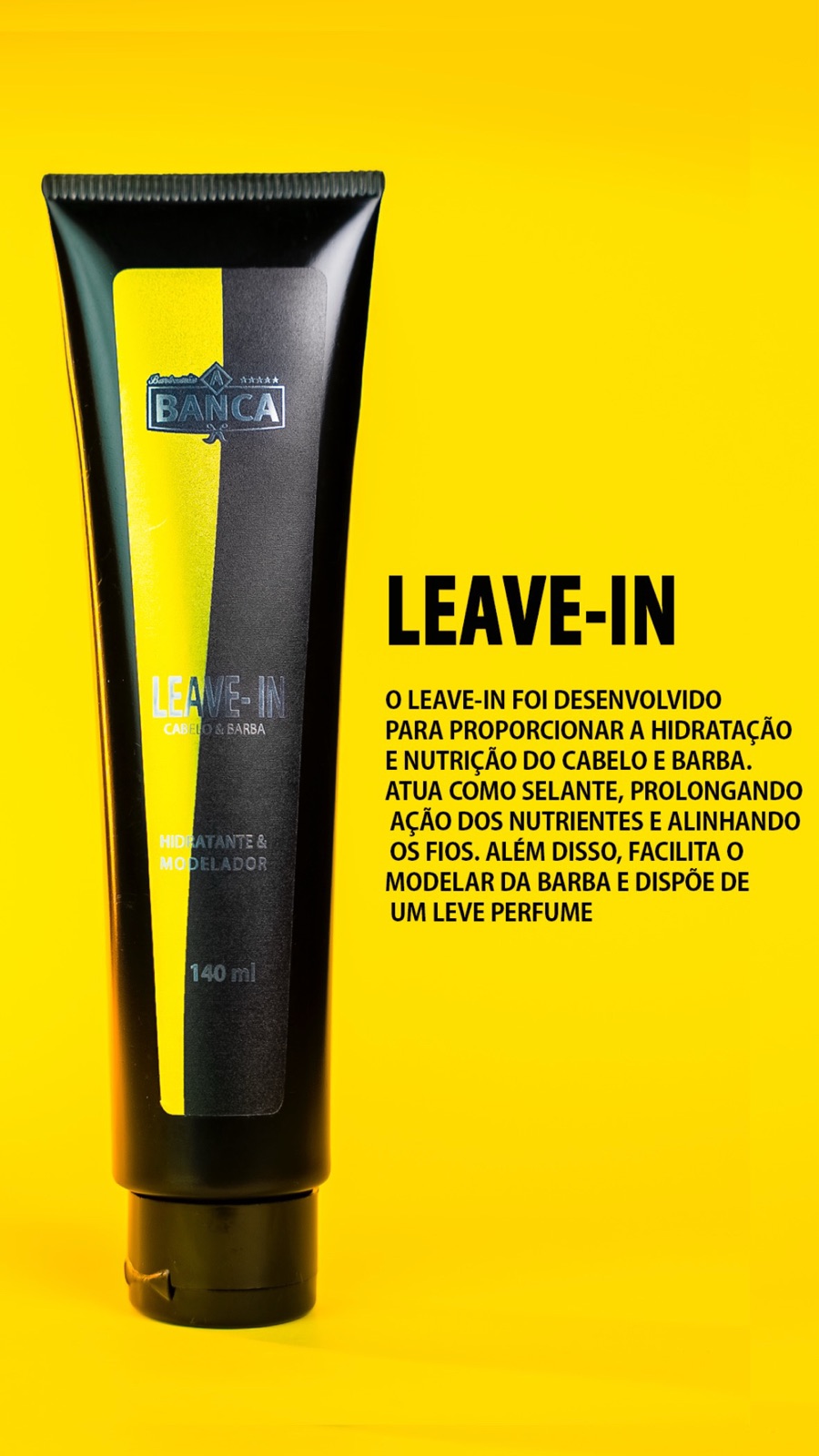Leave-in da linha de produtos A Banca
